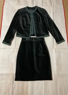 Laura Ashley ダークグリーン　ベルベット スーツ セット