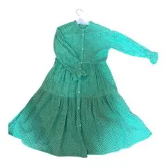 CIAOPANIC TYPY コットンレースワンピース グリーン 130-140