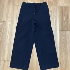ネイビー ワイドパンツ カジュアル