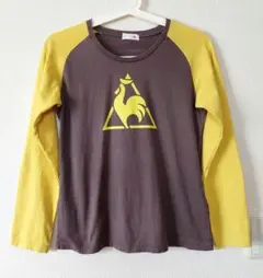 le coq sportif 長袖カットソー ブラウン×イエロー
