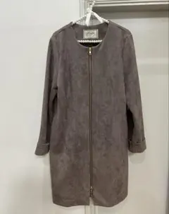 美品　ベロア？革？調コート　上品　Mサイズ