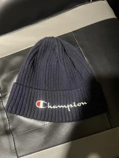 Champion 美品 ネイビー ニット帽 チャンピオン