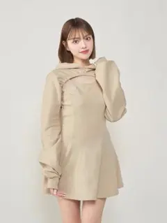 Darich ショートフーディスウェットミニワンピース