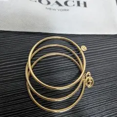 COACH 美品シャンパンゴールドカラー 3連ブレスレットのサムネイル