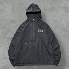 SPORT-TEK アノラックシェルジャケット刺繍企業ロゴMチャコール古着