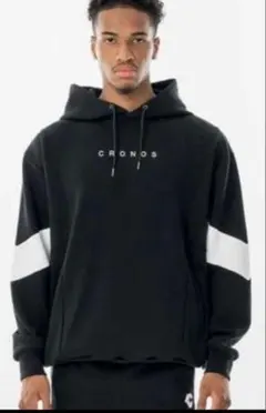 h*u様 CRONOS ブラック ストライプ パーカー CRONOS ストライプ ブラックパーカー 美品 - メルカリ