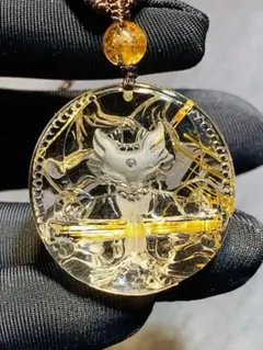 ⭐︎【天然】タイチンルチルクオーツ ペンダントトップ 18.5g - メルカリ