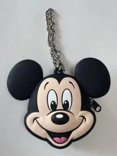 ミッキーマウス シリコンキーホルダー チェーン付き