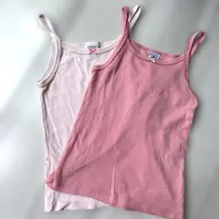 【美品】プチバトー キャミソール5ans 110cm 2枚セット