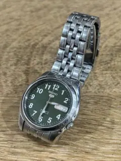 SEIKO 5 自動巻き時計 グリーン文字盤のサムネイル