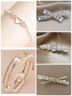 新品 ブレスレット ヘアアクセサリー 5点 まとめ売り