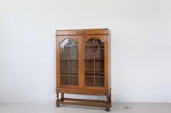 英国アンティーク木製ディスプレイキャビネット/本棚ガラス/飾り棚(95-7) 英国アンティーク木製ディスプレイキャビネット/本棚ガラス/飾り棚(95