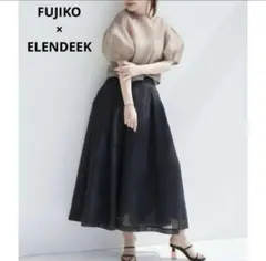 FUJIKO×ELENDEEK SHEER CHECK FLARED SK 01のサムネイル