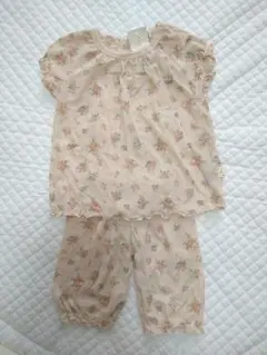 新品未使用　バースデイ　テータテート　花柄ベビー半袖パジャマ 90cm