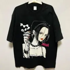 NANA メンズ Tシャツ 半袖 夏 ケミカルウォッシュ 黒 ④ 平成レトロ