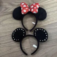 ミニーマウス カチューシャ 2点セット