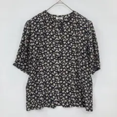 PHEENY ドット柄シャツ PHEENY/RAYON DOT OPEN COLLAR SHIRT(BLACK)