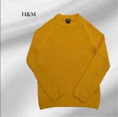 【 H&M 】クルーネックニット / マスタード / XS