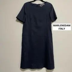【美品】MARLENEDAM ITALY 半袖 ワンピース 膝丈 ダークグレーのサムネイル