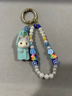 ハンドメイド ビーズ ストラップ 실바니안 패밀리 ハスキー赤ちゃん