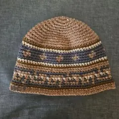 a118　秋冬　クラッシャーハット クロシェハット　ニット帽