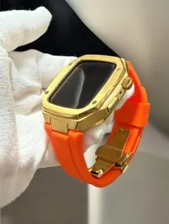 最新　アップルウォッチ　カスタム　メタル　ラバーバンド　ベルト/25