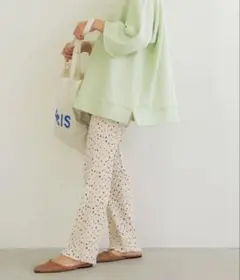 coca ドットプリーツパンツ