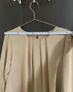 しまむら　長袖　ブラウス　裏起毛 トップス　黄土色　L