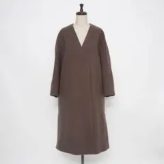 グリーンレーベルリラクシング ノーラペルコート ブラウン XS*OD1110