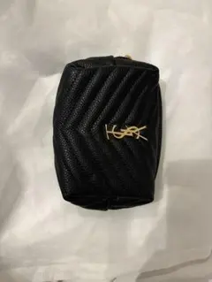 YSL 黒 レザー ポーチ　イブサンローラン