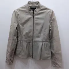 sh4185 MAX&Co. レザージャケット ベージュ ライダースのサムネイル