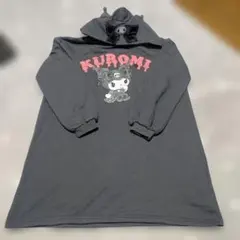 クロミ パーカー ワンピース グレー フード付き