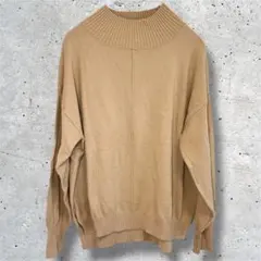 ✨ ドレスキップ ✨ ハイネック センターシーム ニット セーター ベージュ M