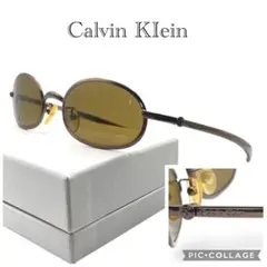Calvin Klein CK2010 サングラス オーバル ブラウンのサムネイル