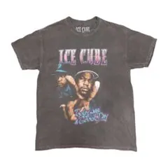 ICE CUBE アイスキューブ プリント ラップtシャツ MD グレー