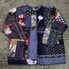 パッチワークデザイン カジュアルジャケット