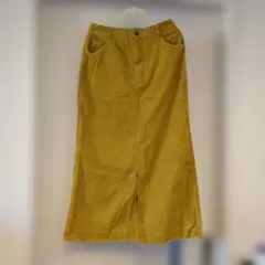 ニコアンド　コーデュロイ タイトスカート マスタード