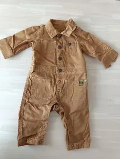 ブラウン コットンロンパース 70cm