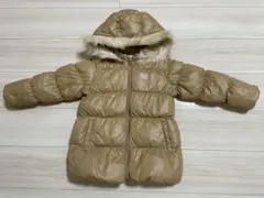 【美品】ミキハウス　ダウンコート　アウター　110 ブラウン　茶色　ベージュ