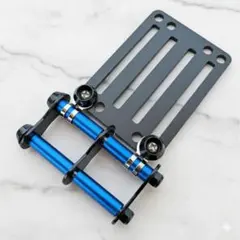黒×紫 ベルトループ付き2連チェーンニックス風 腰道具 腰袋 工具差し