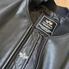 ALPHA INDUSTRIES ブラックレザージャケット M ライダース 2026年最新】ALPHA INDUSTRIES メンズ レザージャケット・ライダースの