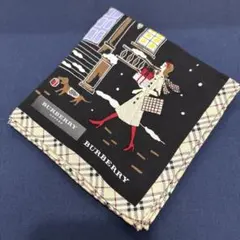 新品✨BURBERRYバーバリー　 女の子 刺繍デザイン ハンカチ 50✕50
