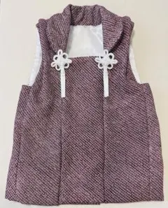 七五三　総絞り　被布　紫