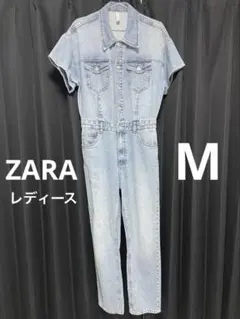 ZARA デニムブルー オールインワン ジャンプスーツ