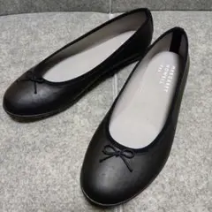未使用級☆chausser ショセ バレエシューズ 黒 24cm 38 レザー - メルカリ