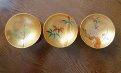 値下げ！【漆器】盃 黒江屋 松竹梅 ３個セット 新品 箱入り
