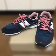 New Balance 996 ネイビー/ピンク スニーカー美品