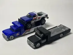 M2 シボレー C60 ムーンアイズトレーラーブラックとカマロRSイエロー