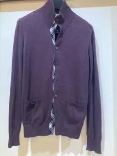 襟付きカーディガン