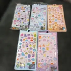 【5枚セット】ぷっくりシール ぷくぷくシール おしりシール3Dアニマルバラエティ